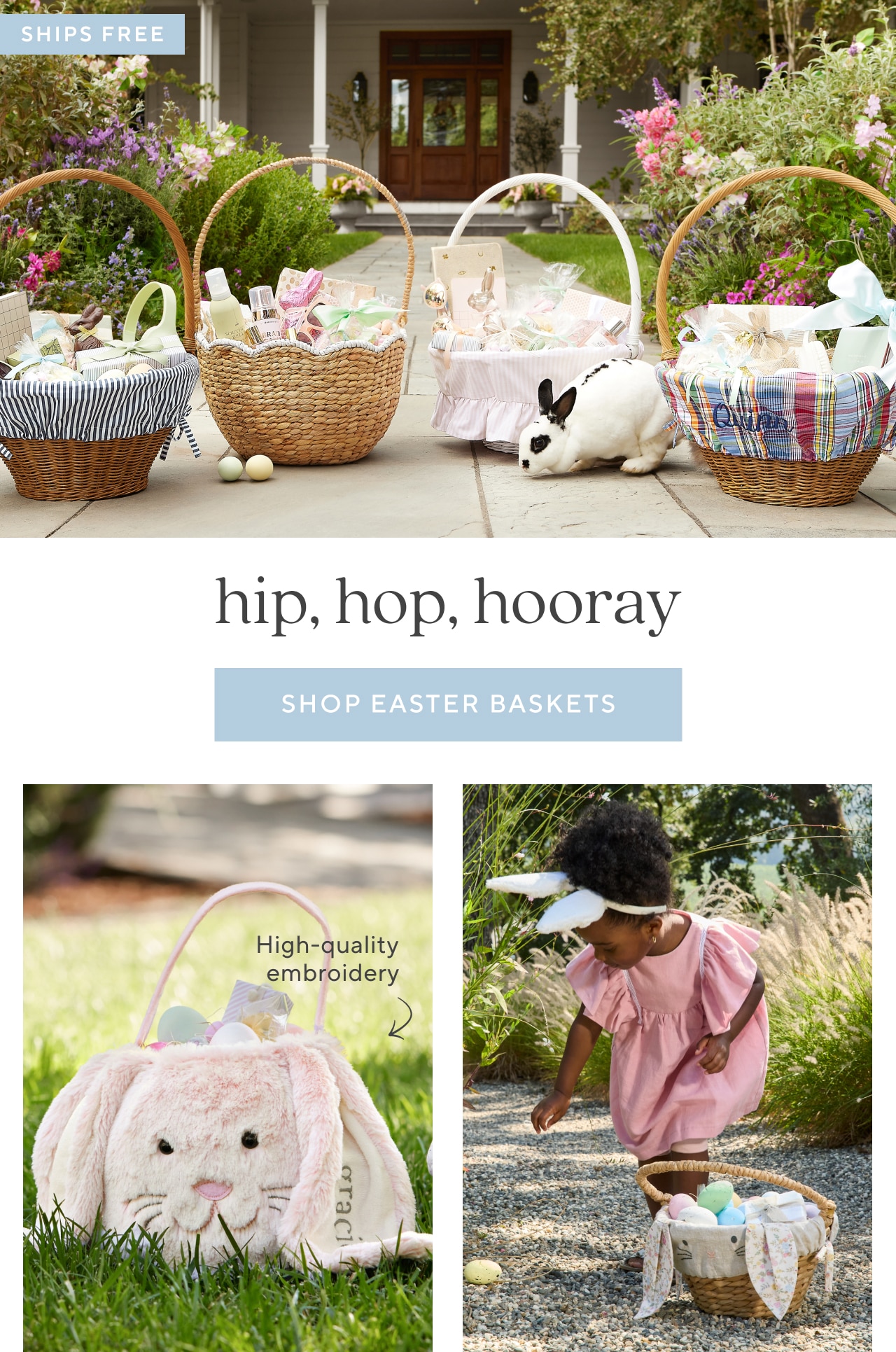 hip, hop, hooray. shop easter baskets