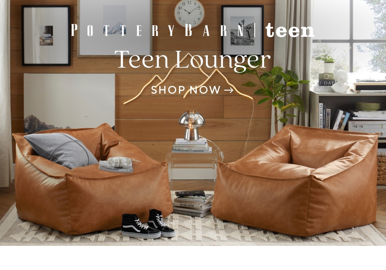 pottery barn teen. teen lounger. shop now