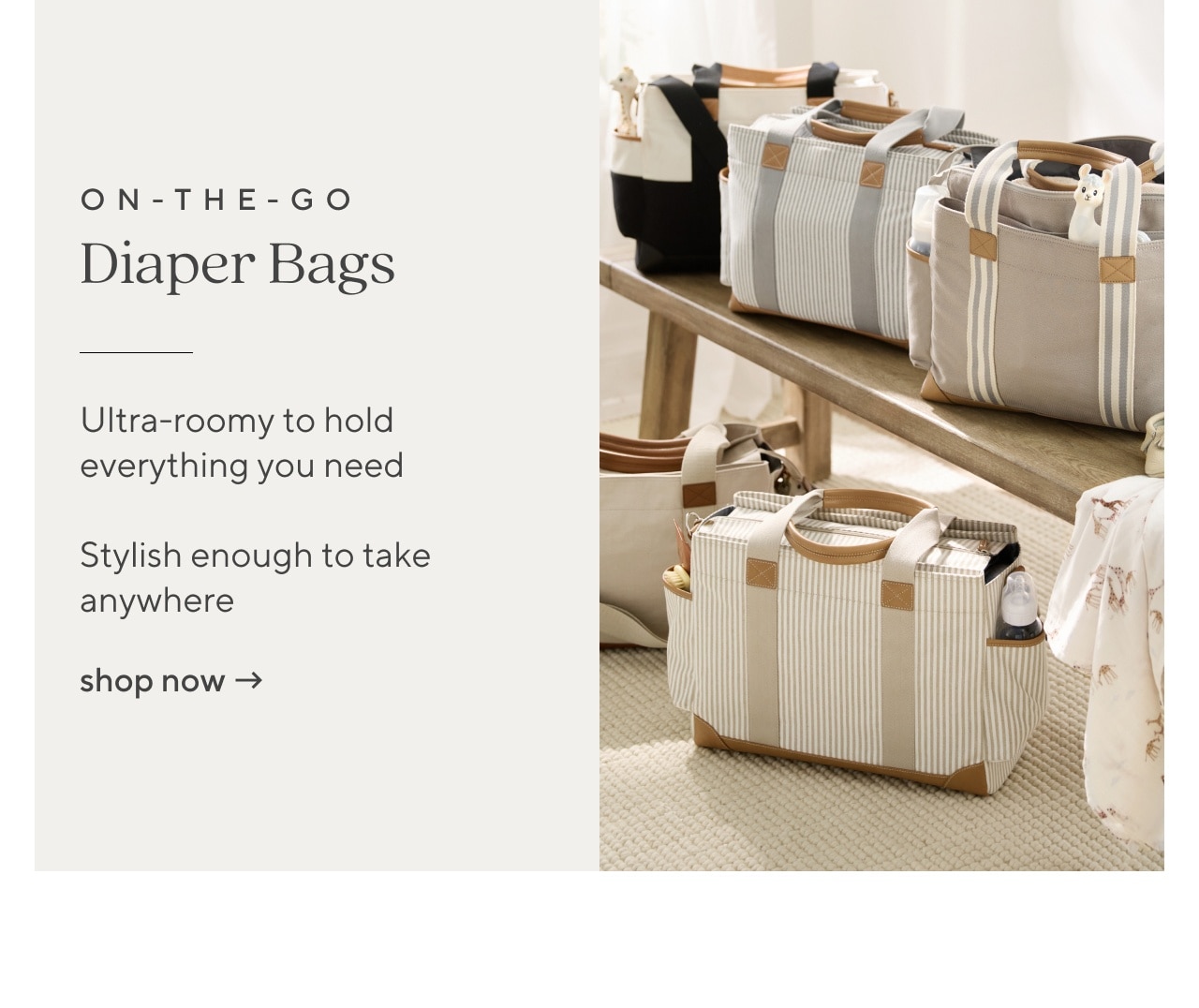 On-the-go Diaper Bags. Shop now