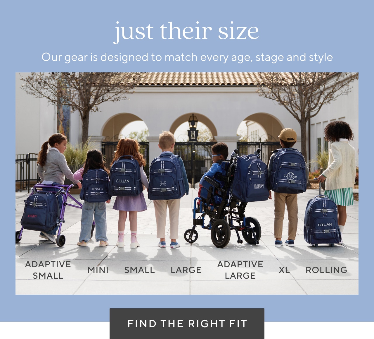 just their size. find the right fit