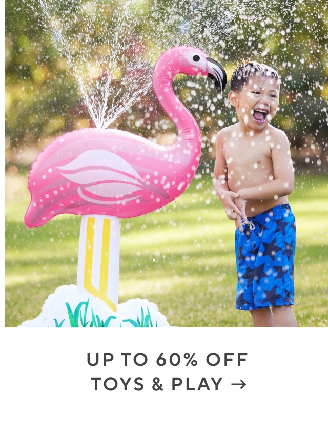 up to 60% off toys & play