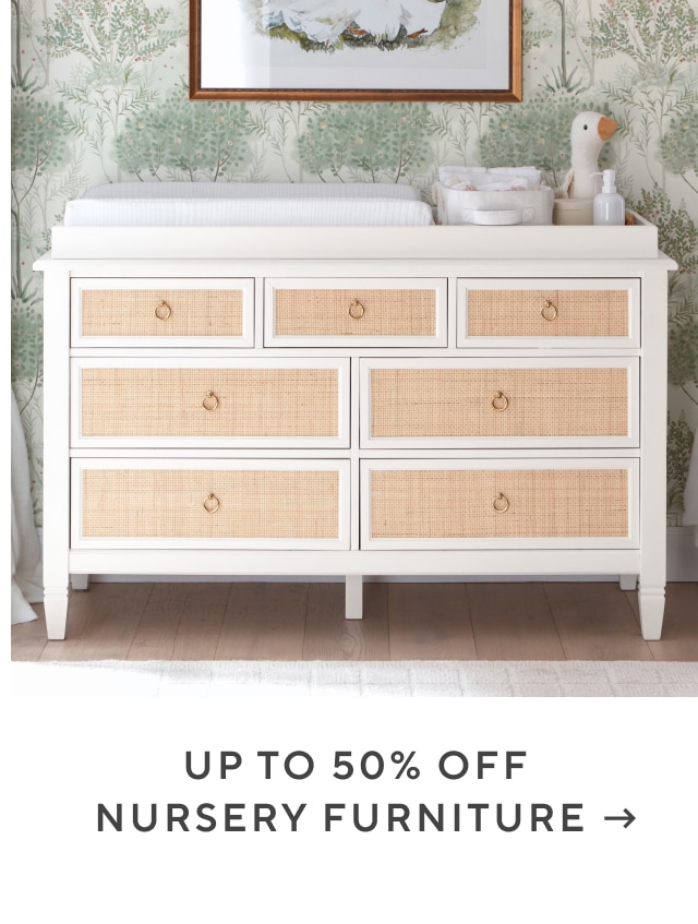 up to 50% off nursery furniture