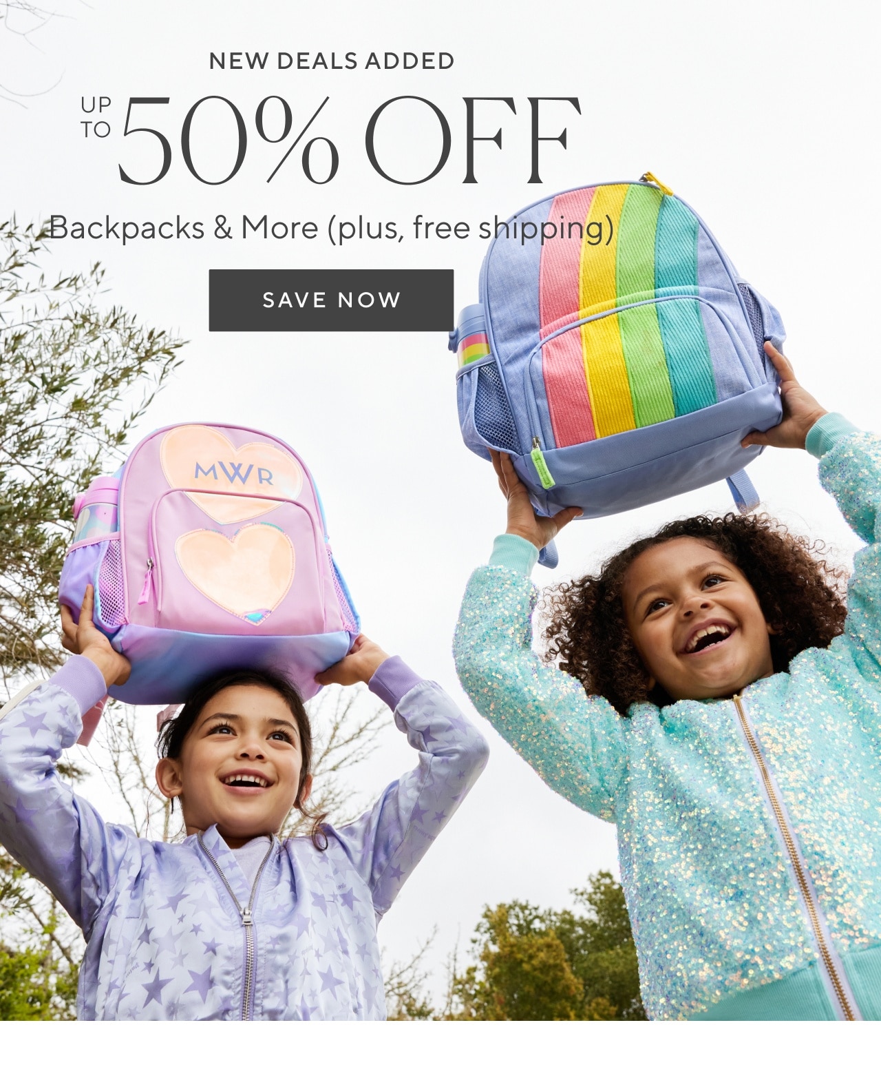 new deals added. up to 50% off backpacks & more. save now