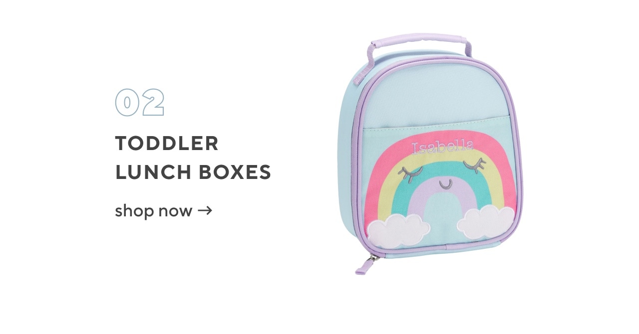 02. toddler lunch boxes. shop now