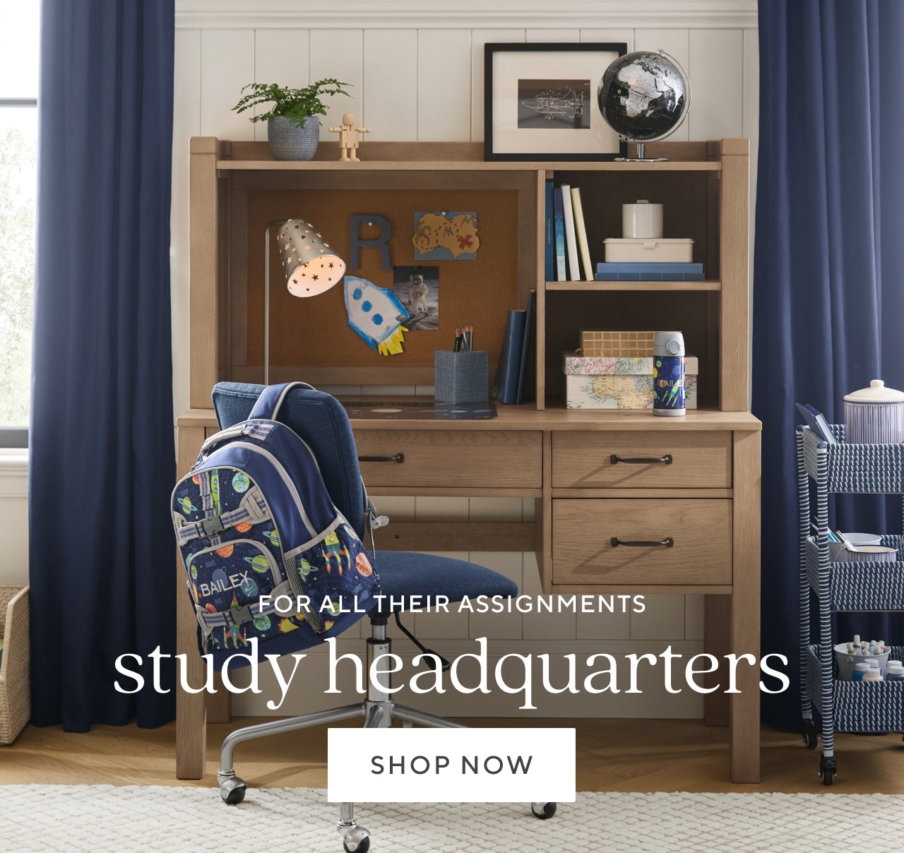 study headquarters. shop now