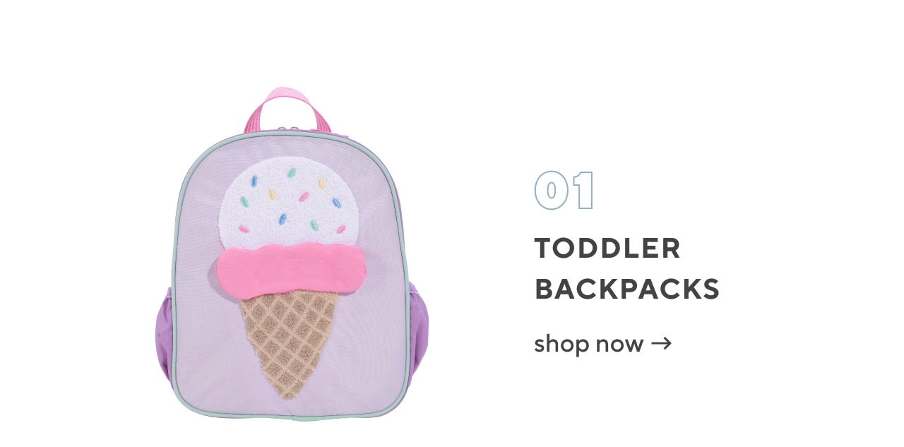 toddler backpacks. shop now