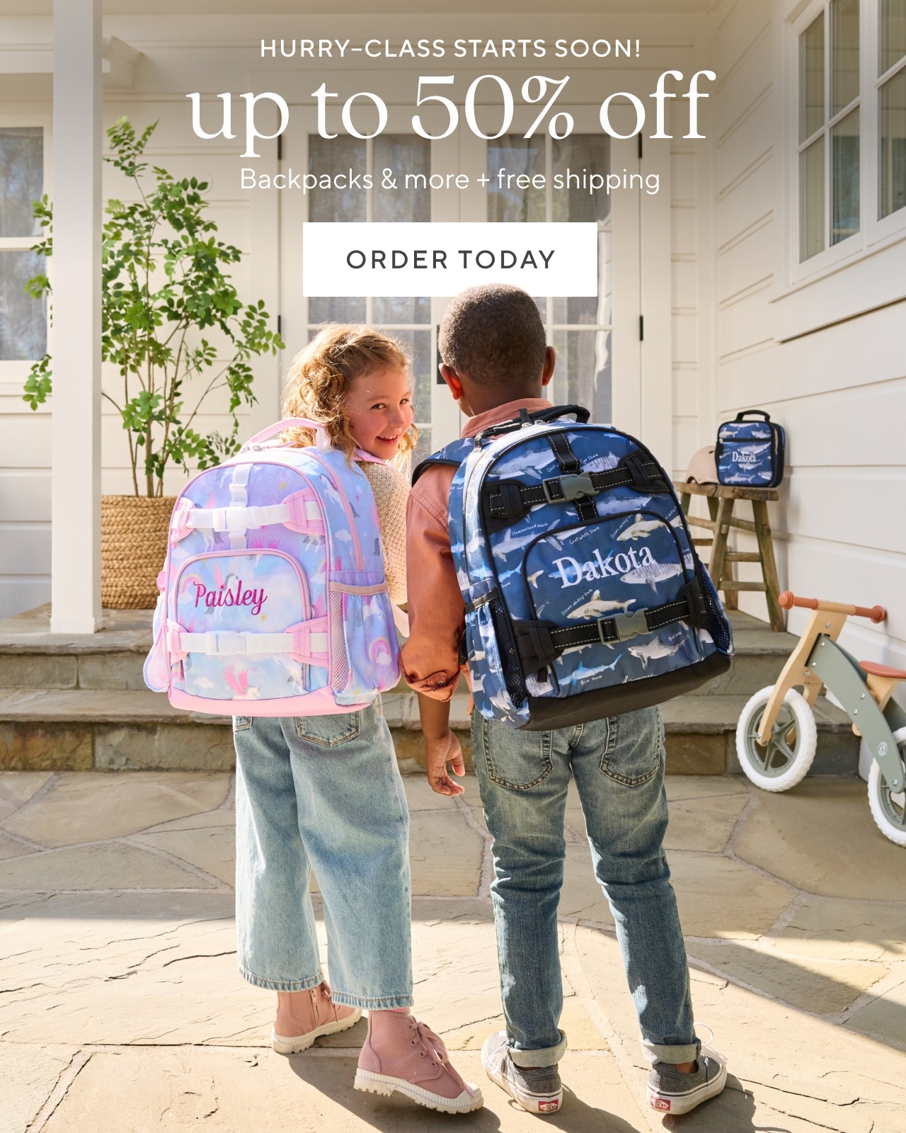 up to 50% off backpacks & more