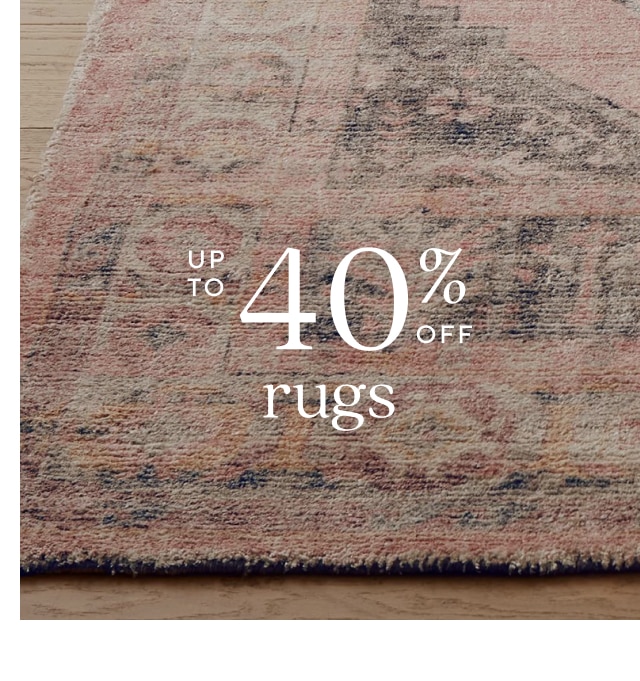 up to 40% off rugs