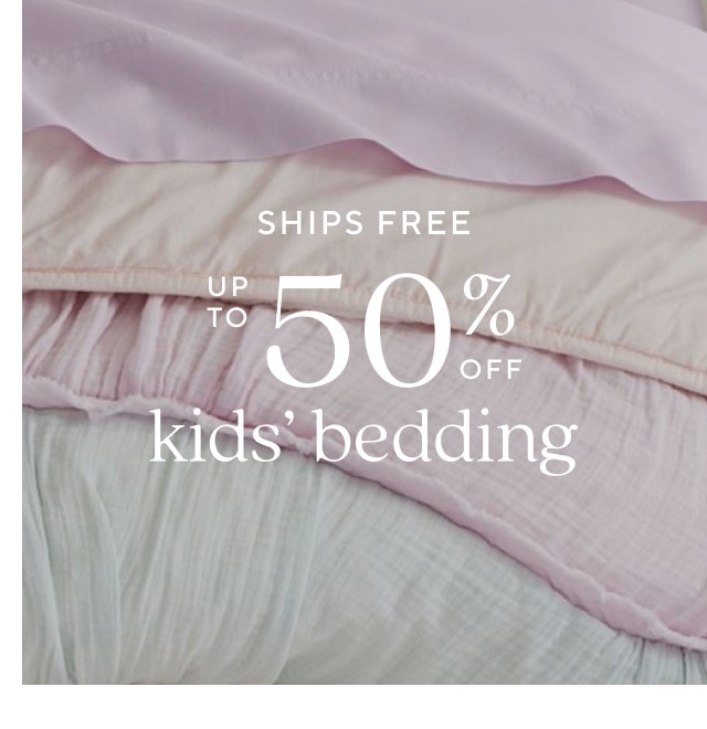 up to 50% off kids' bedding