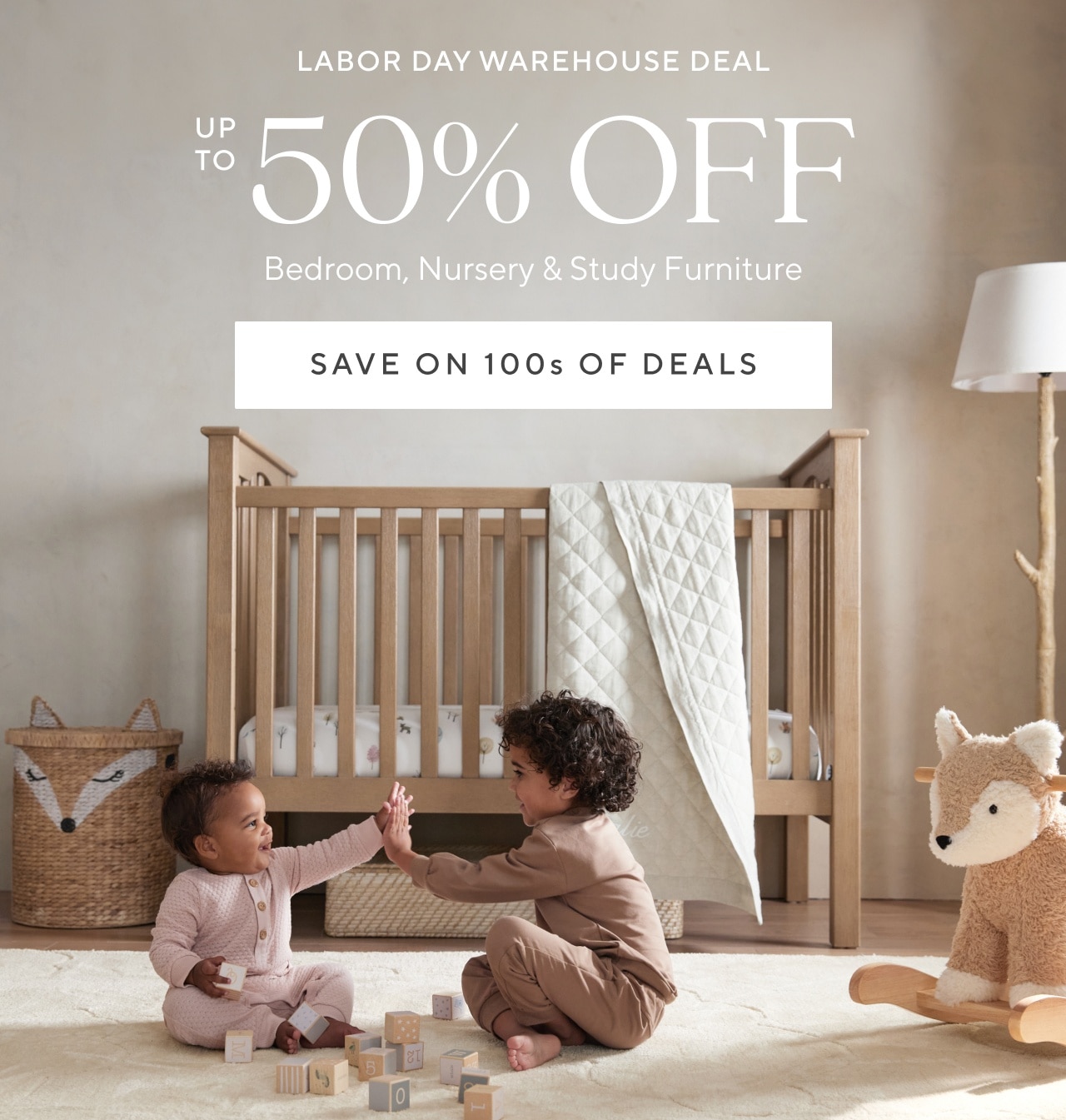 Labor day warehouse deal. Up to 50% off. Save on 100s of deals