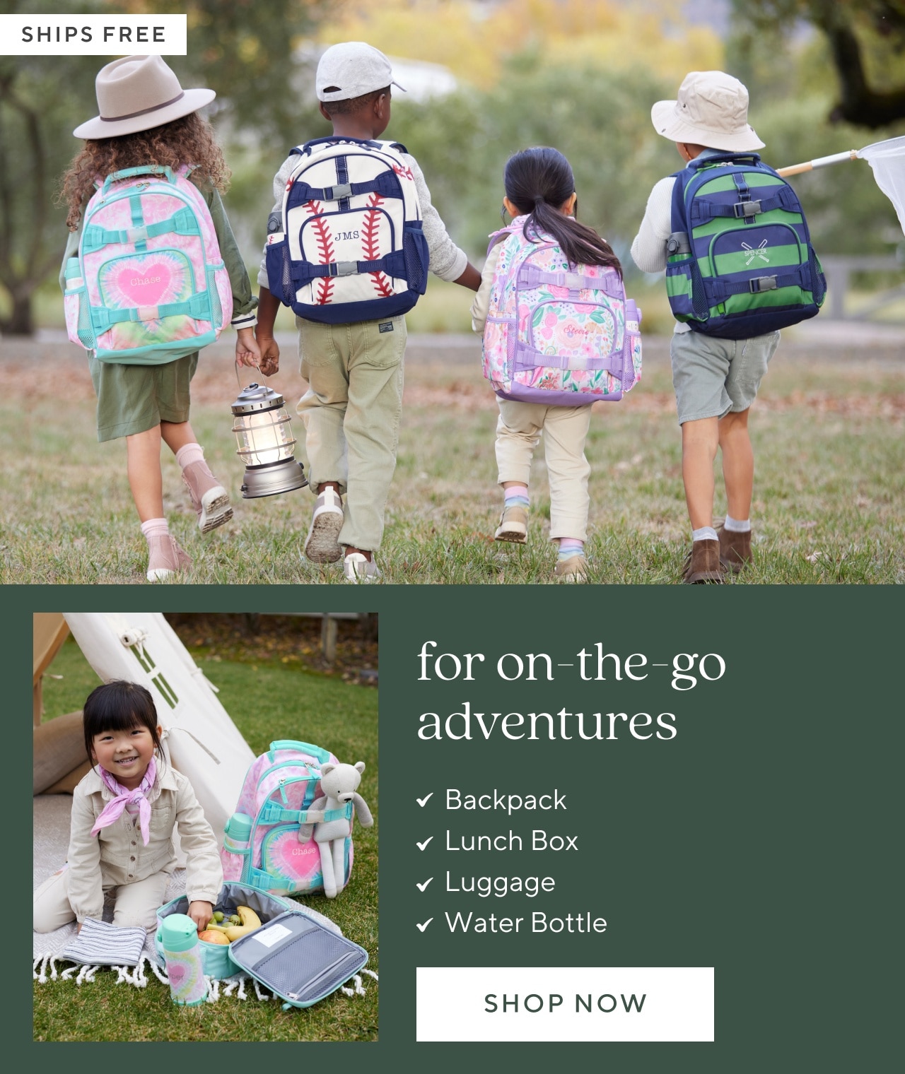 for on the go adventures. shop now