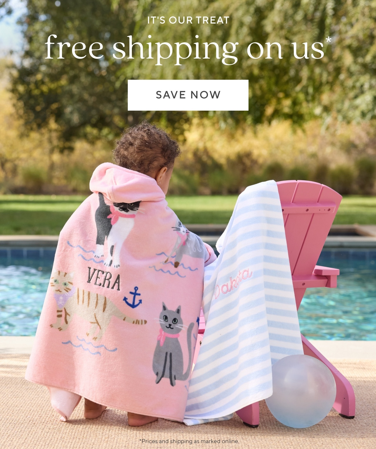 free shipping on us* save now