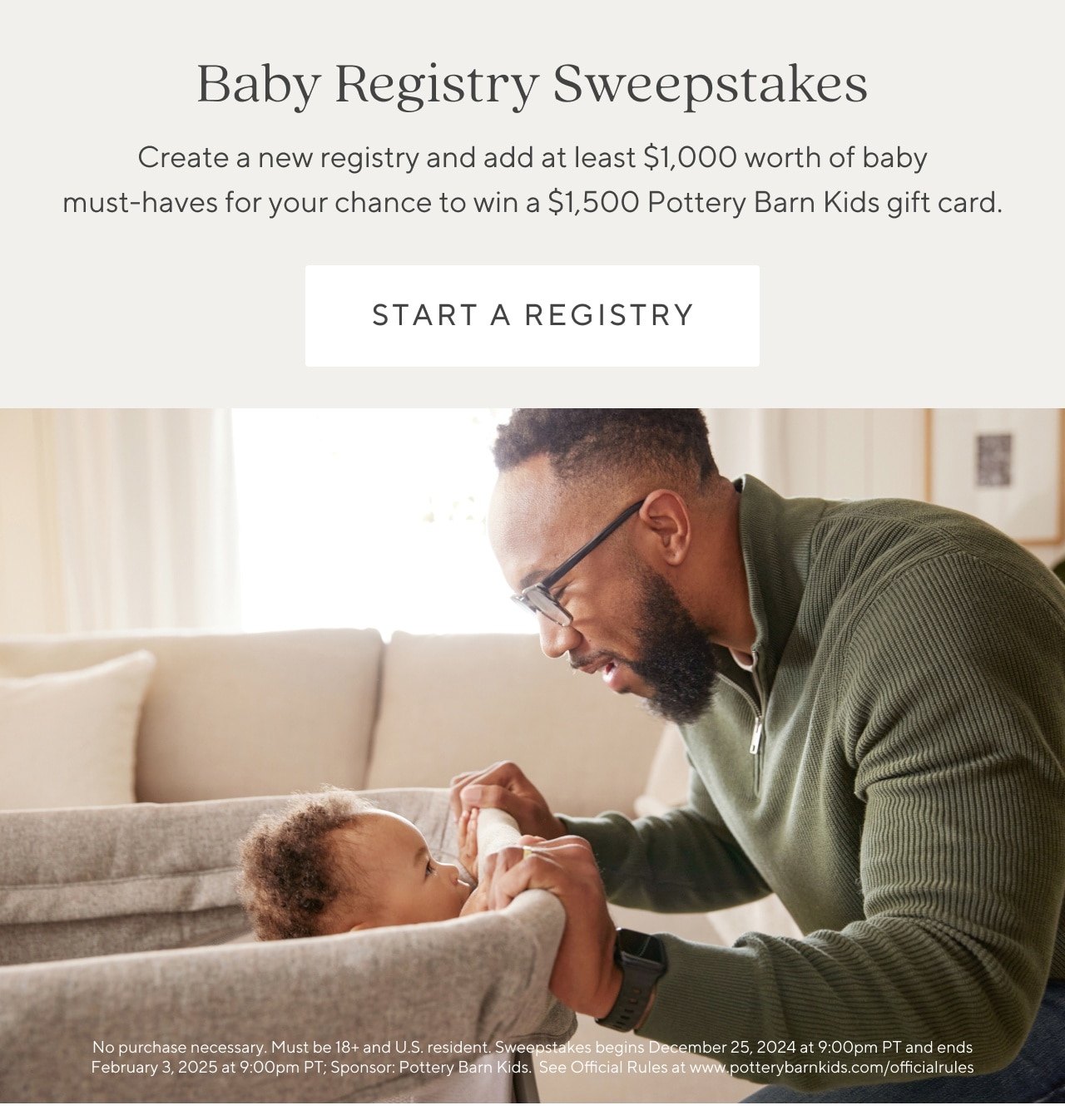 Baby Registry Sweepstakes - Start a Registry