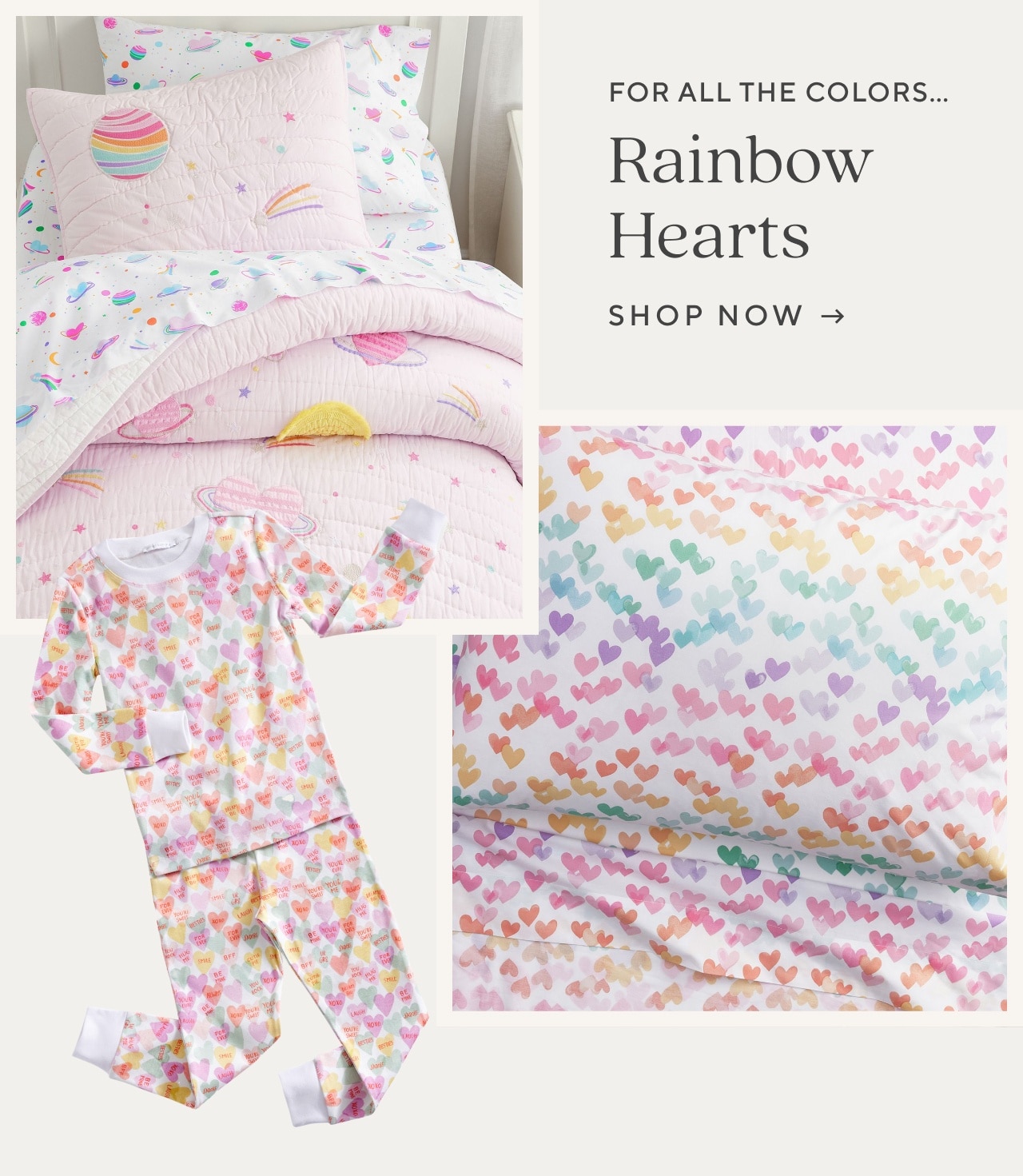 rainbow hearts. shop now