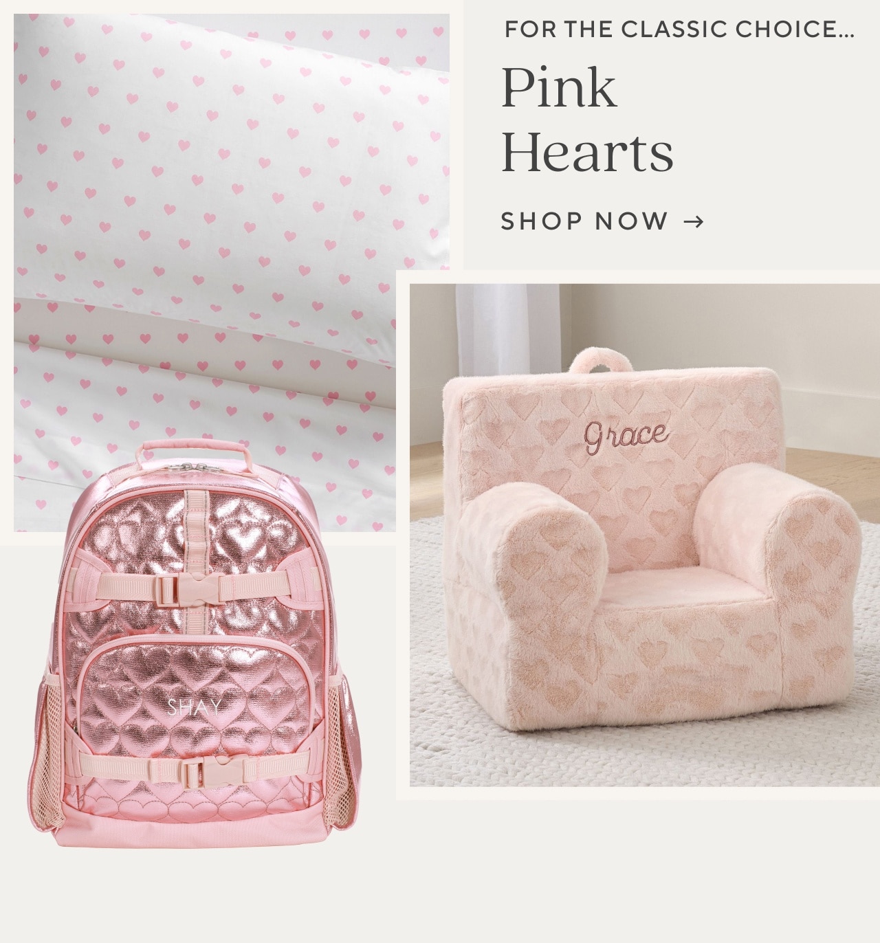 pink hearts. shop now