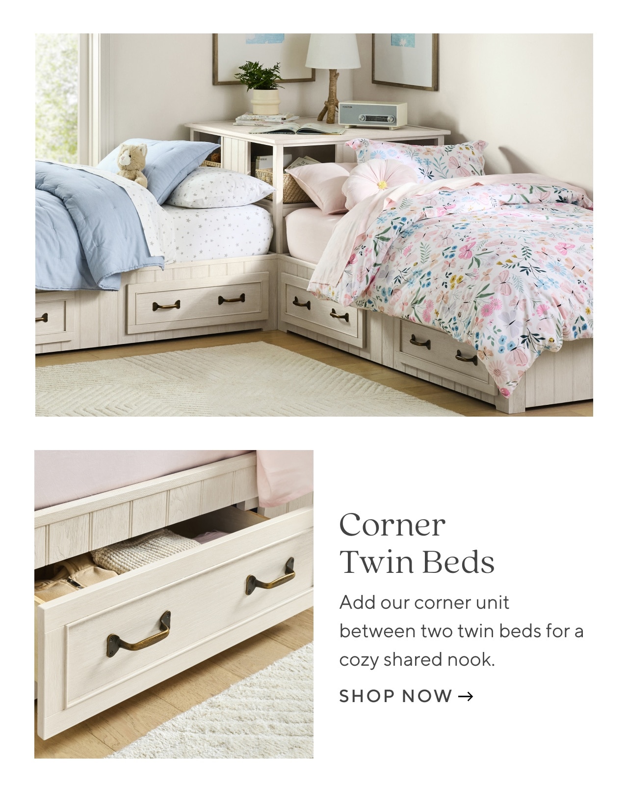 corner twin beds. shop now