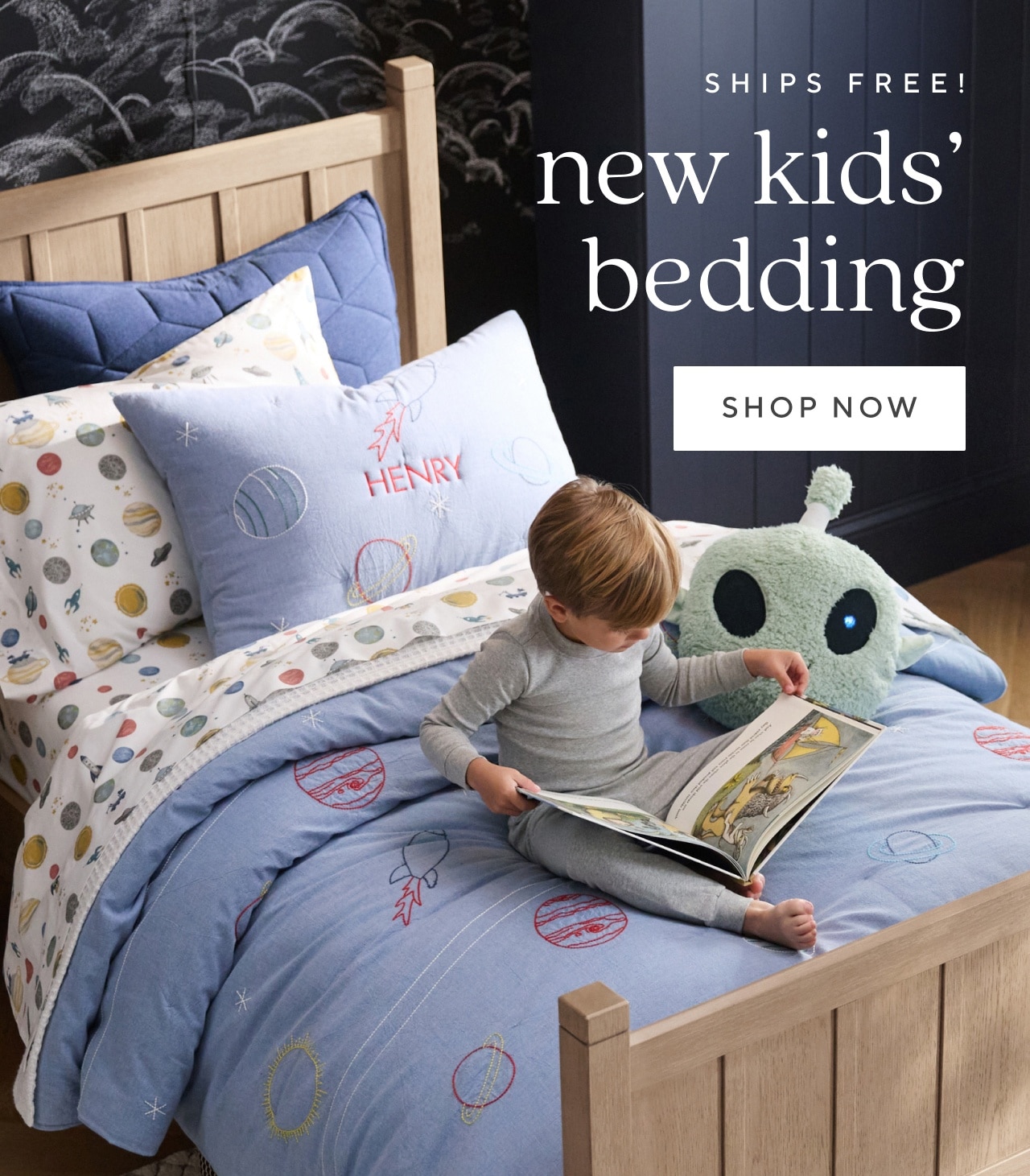 new kids' bedding. shop now