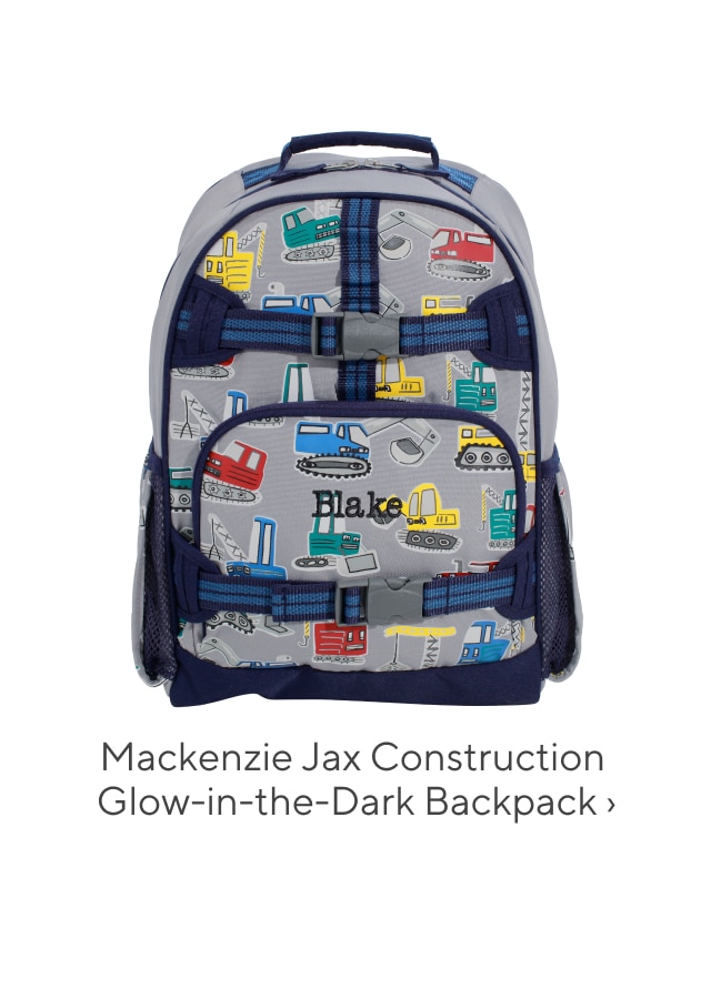 mackenzie jax construction glow in the dark backpack