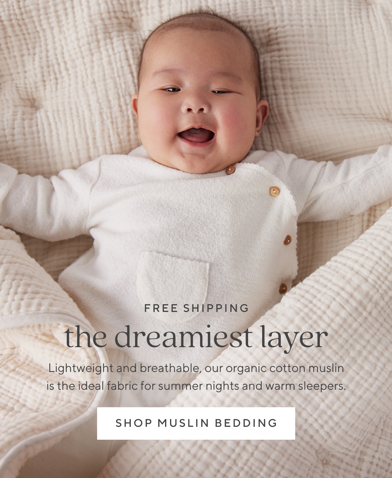 the dreamiest layer. shop muslin bedding
