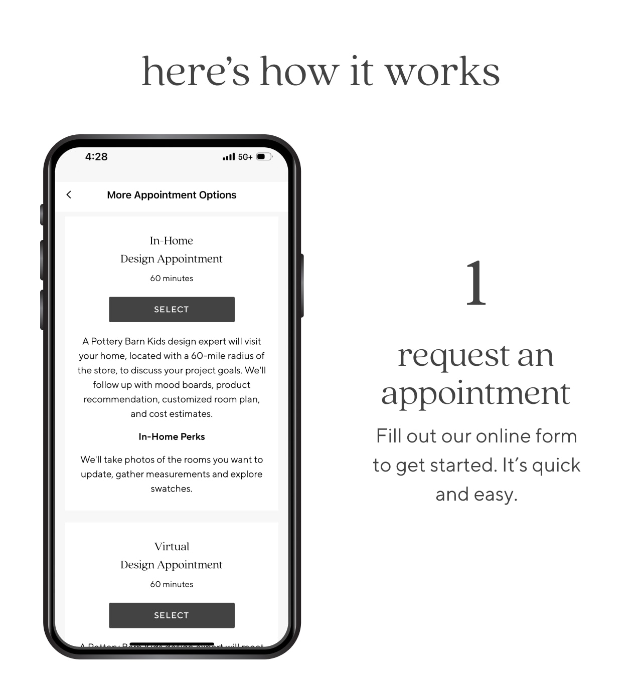 request an appointment