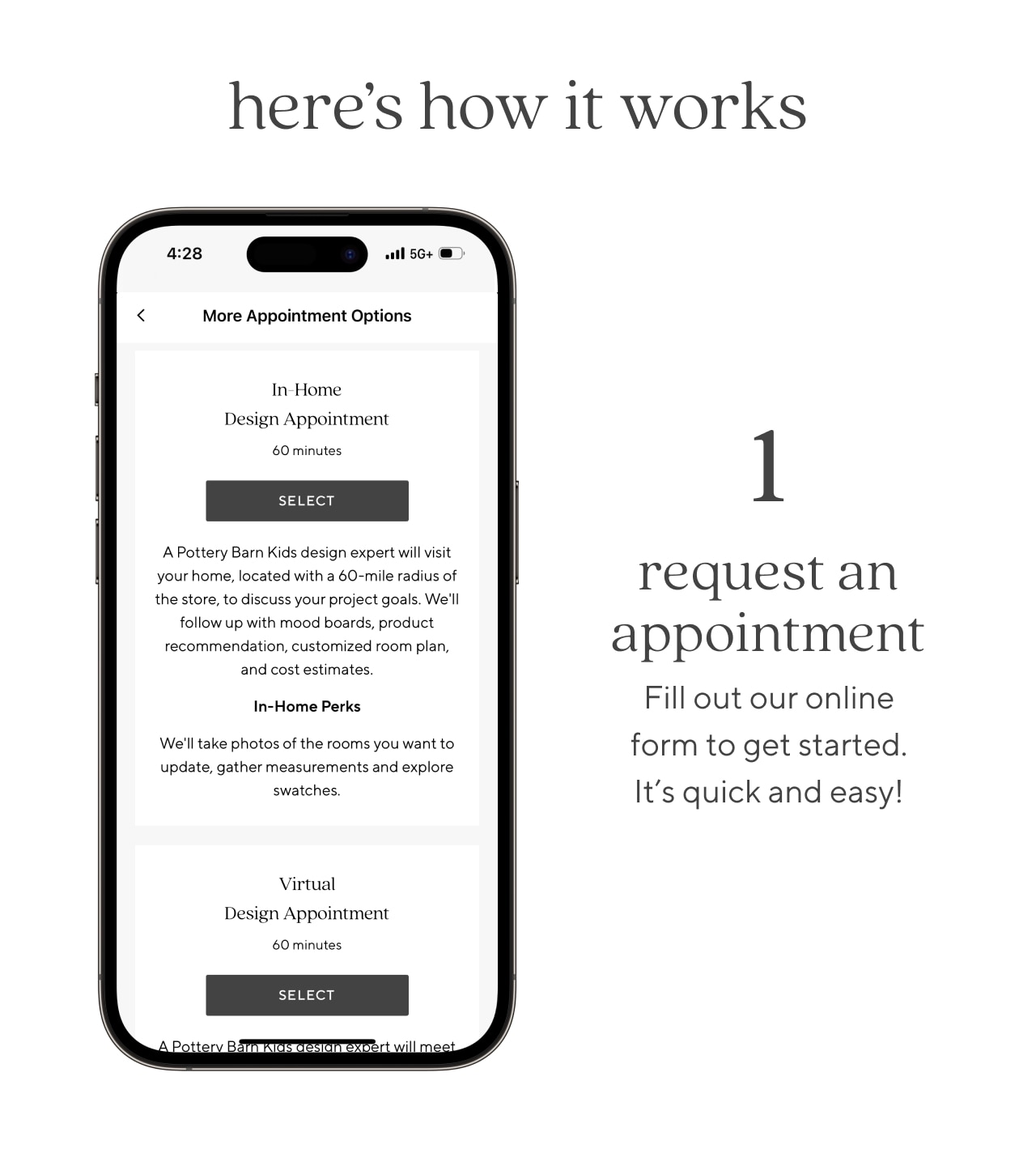 request an appointment