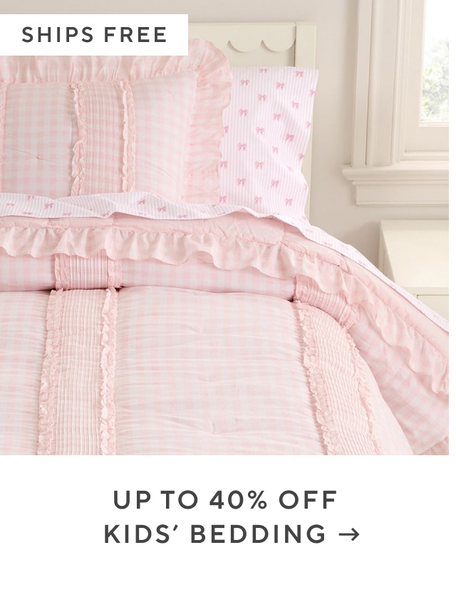 up to 40% off kids' bedding