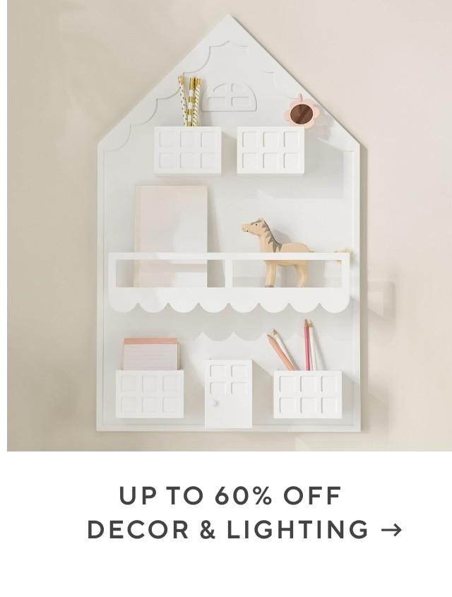 up to 60% off decor & lighting