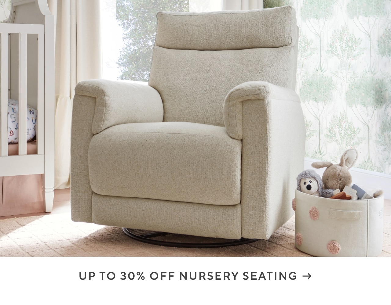up to 30% off nursery seating