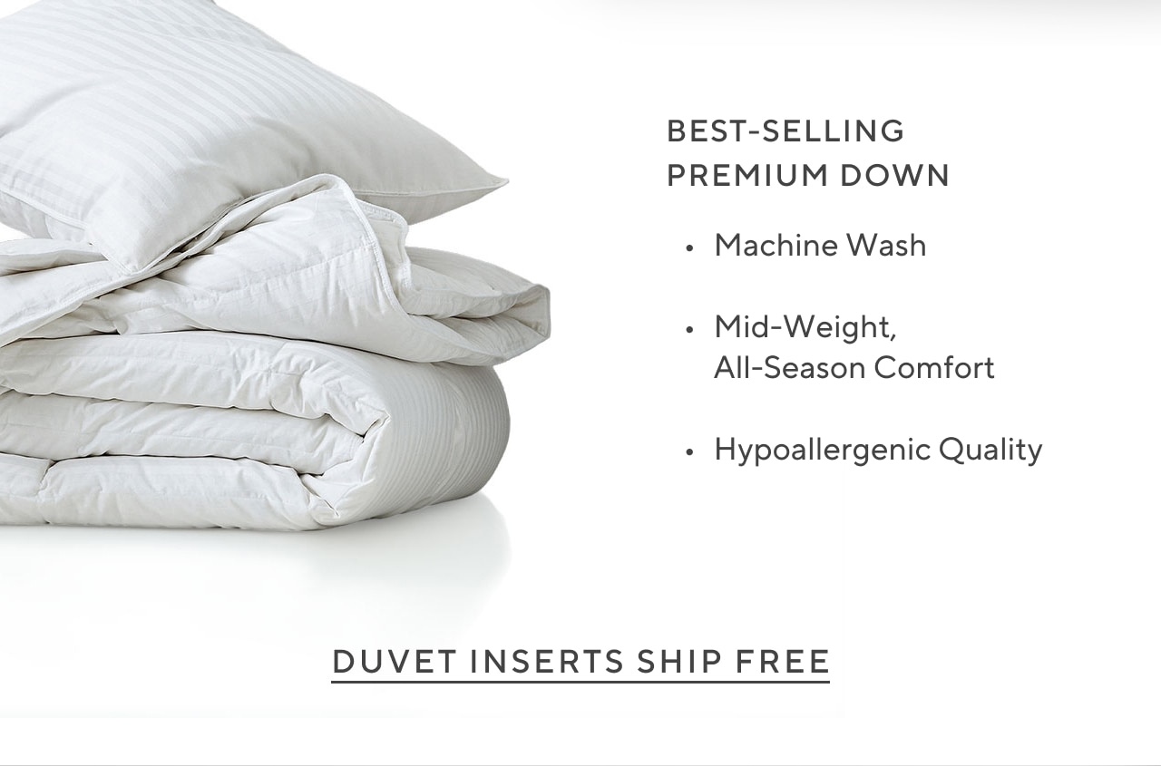 duvet inserts ship free