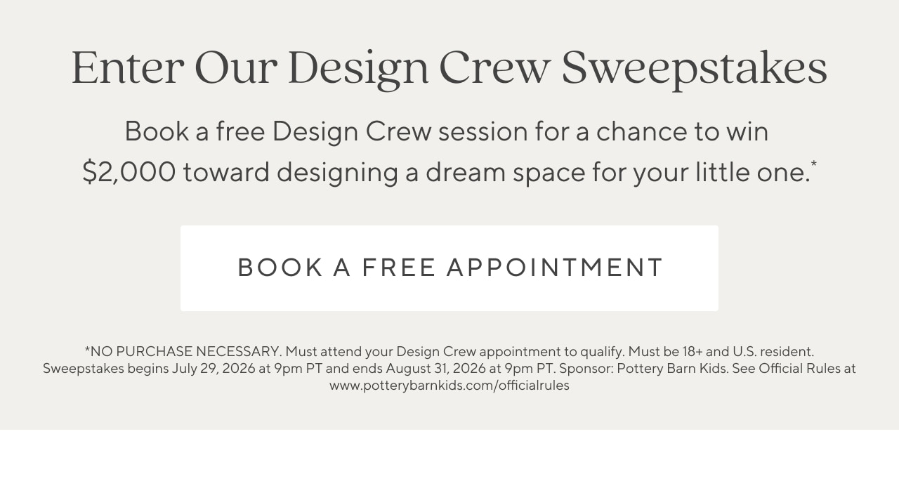 Enter our design crew sweepstakes