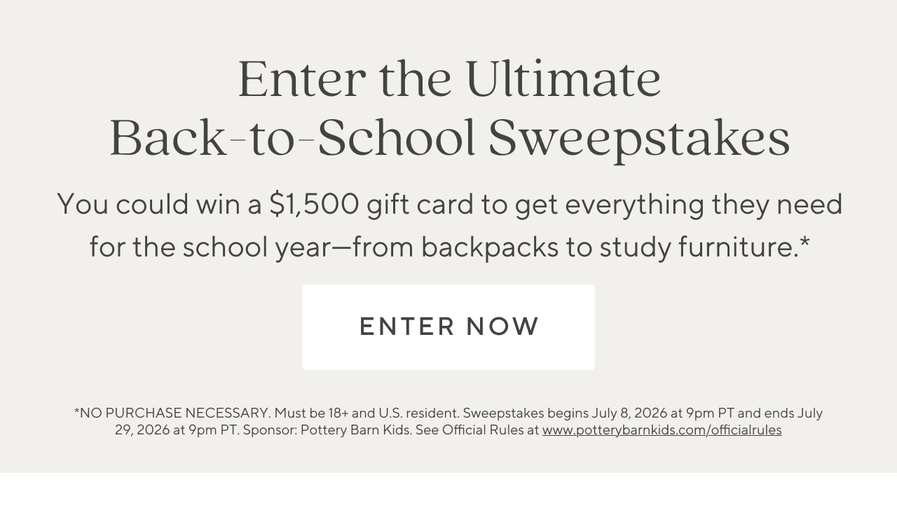 Back-to-School Sweepstakes