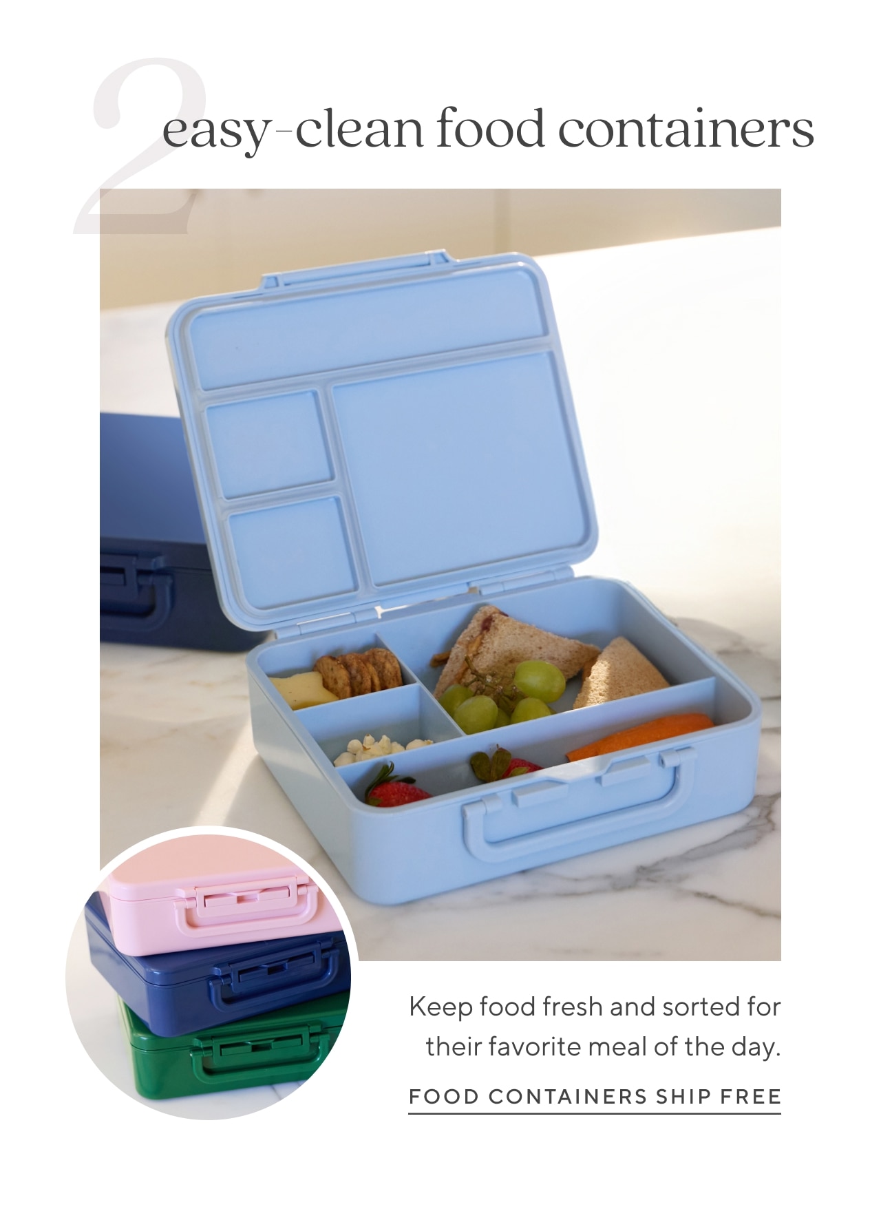 easy-clean food storage