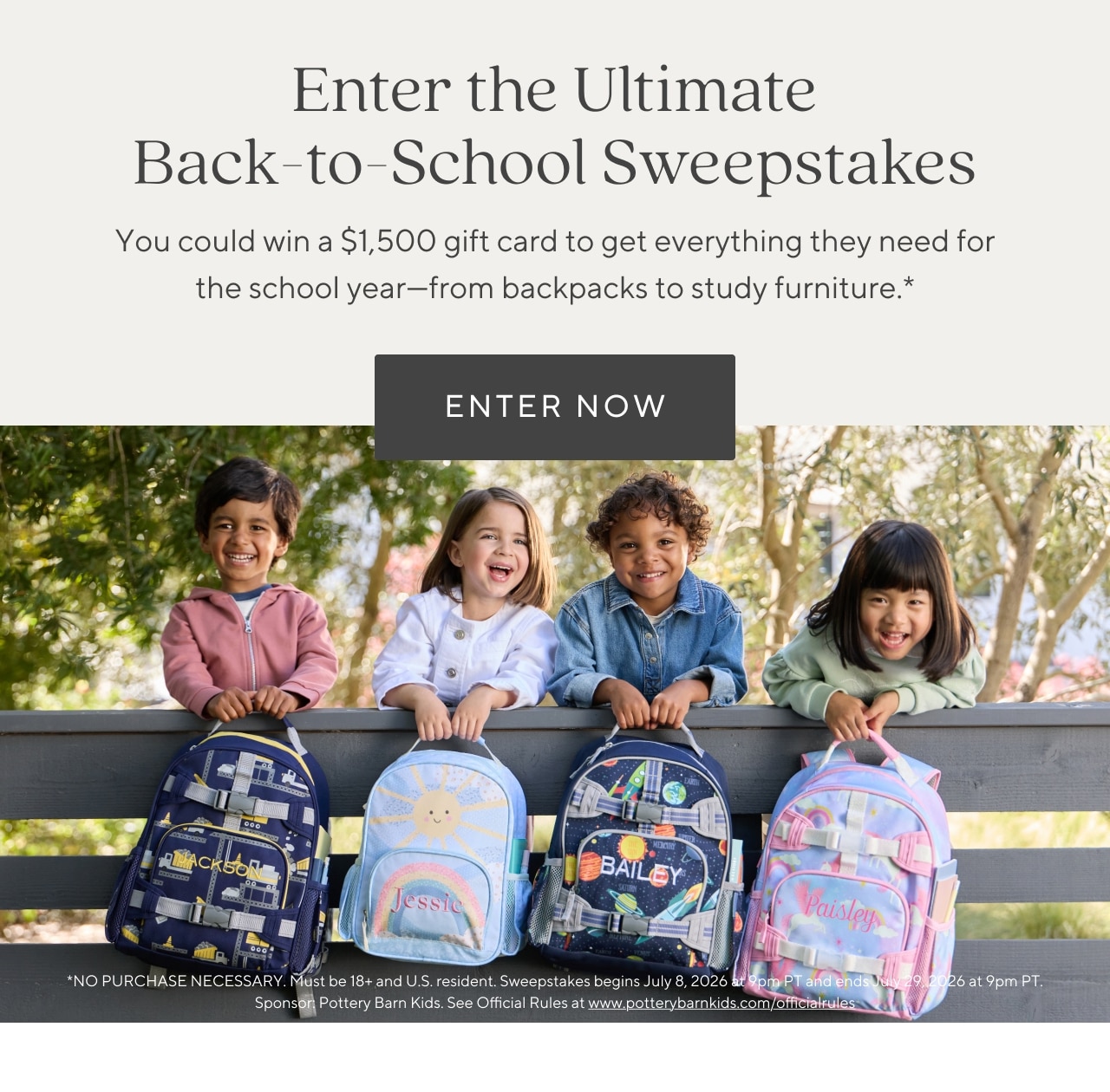 enter the ultimate back-to-school sweepstakes
